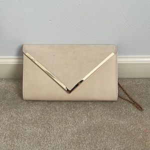 Aldo cream/tan clutch
